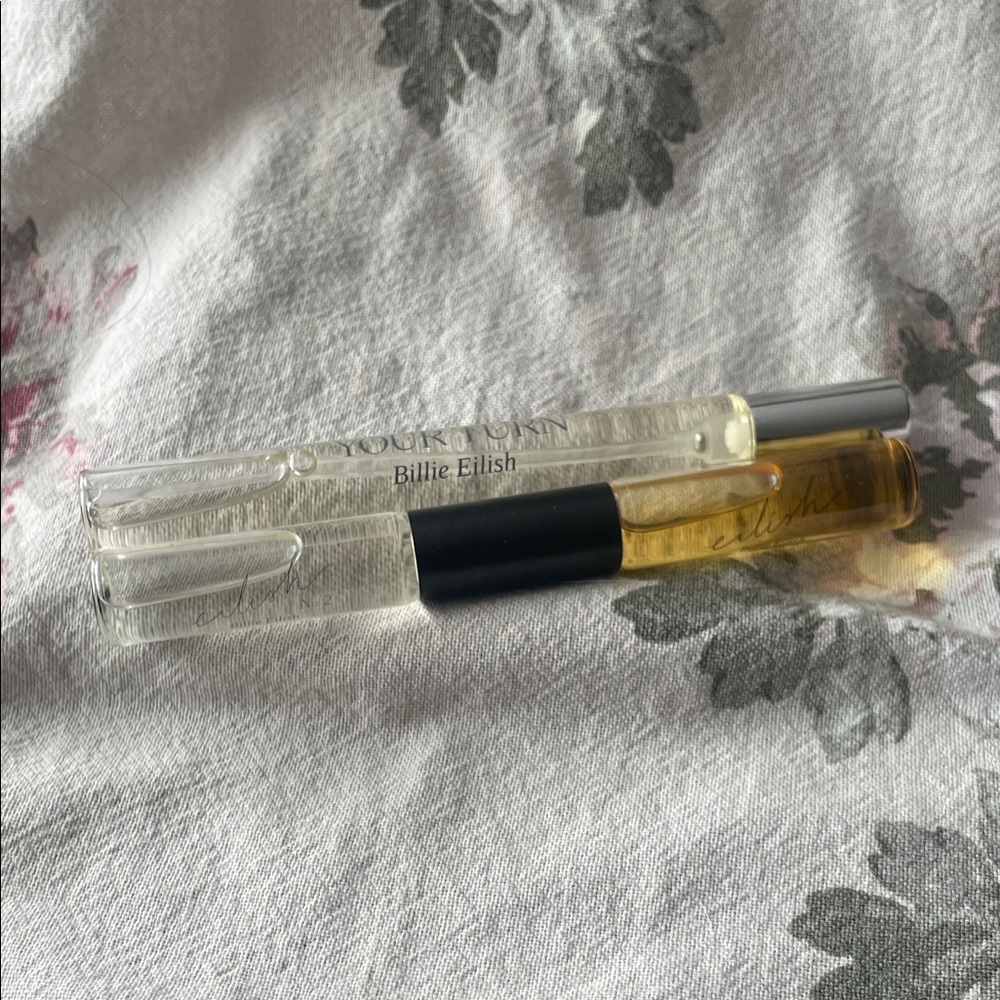 Billie Eilish travel sized perfumes- no. 1, no. 2, Your Turn
